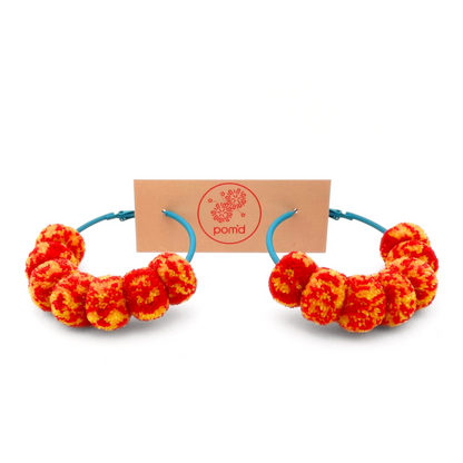 pom'd painted hoops in cheeto