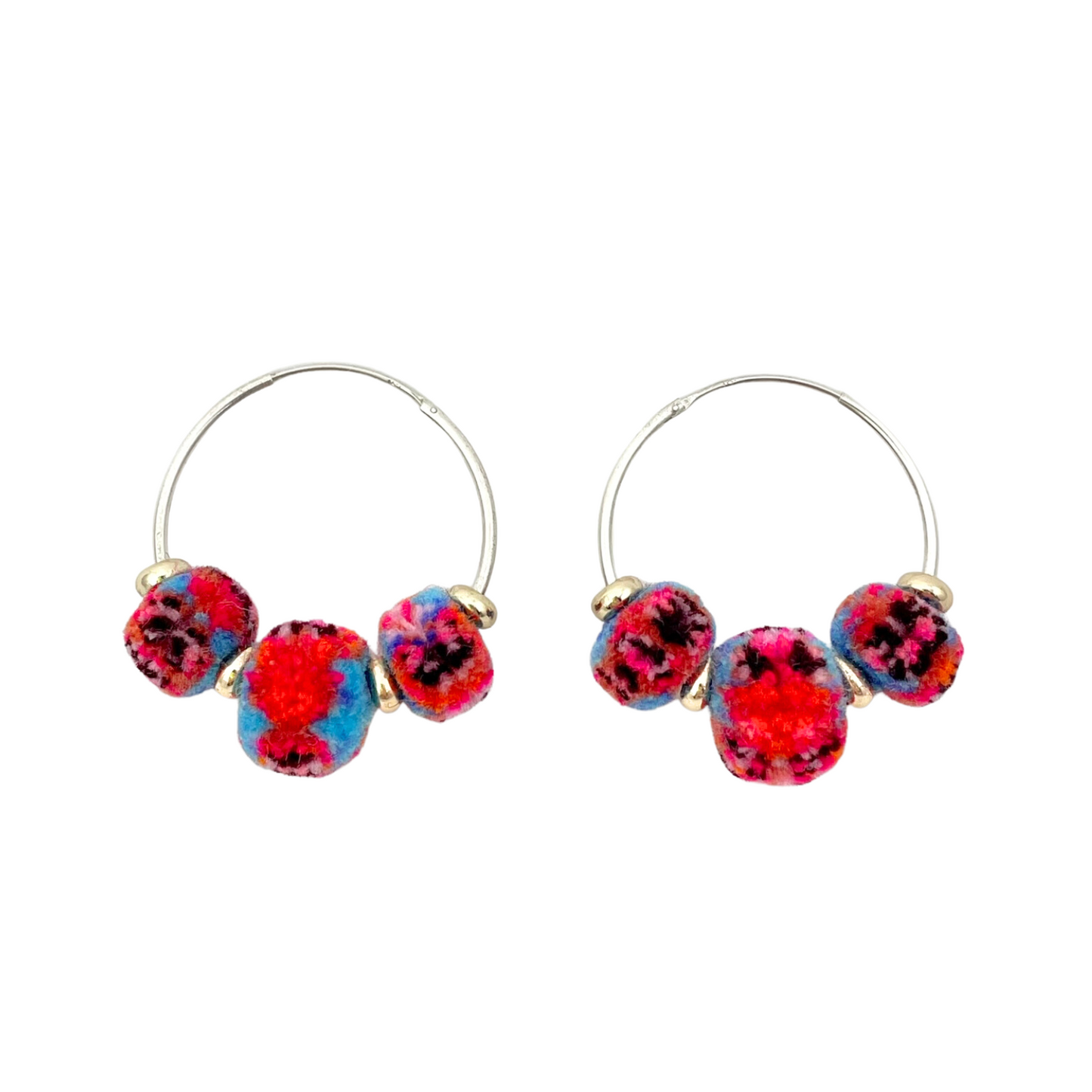 pom'd silver hoops in raja